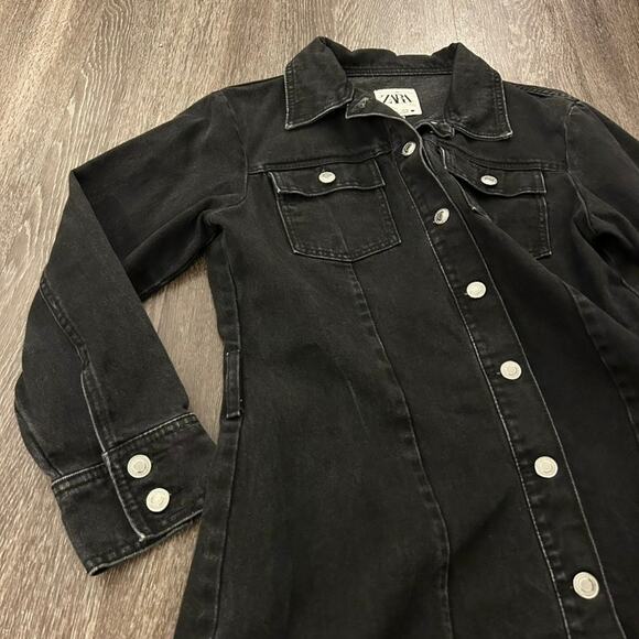 Black Denim Mini Dress - Picture 10 of 16